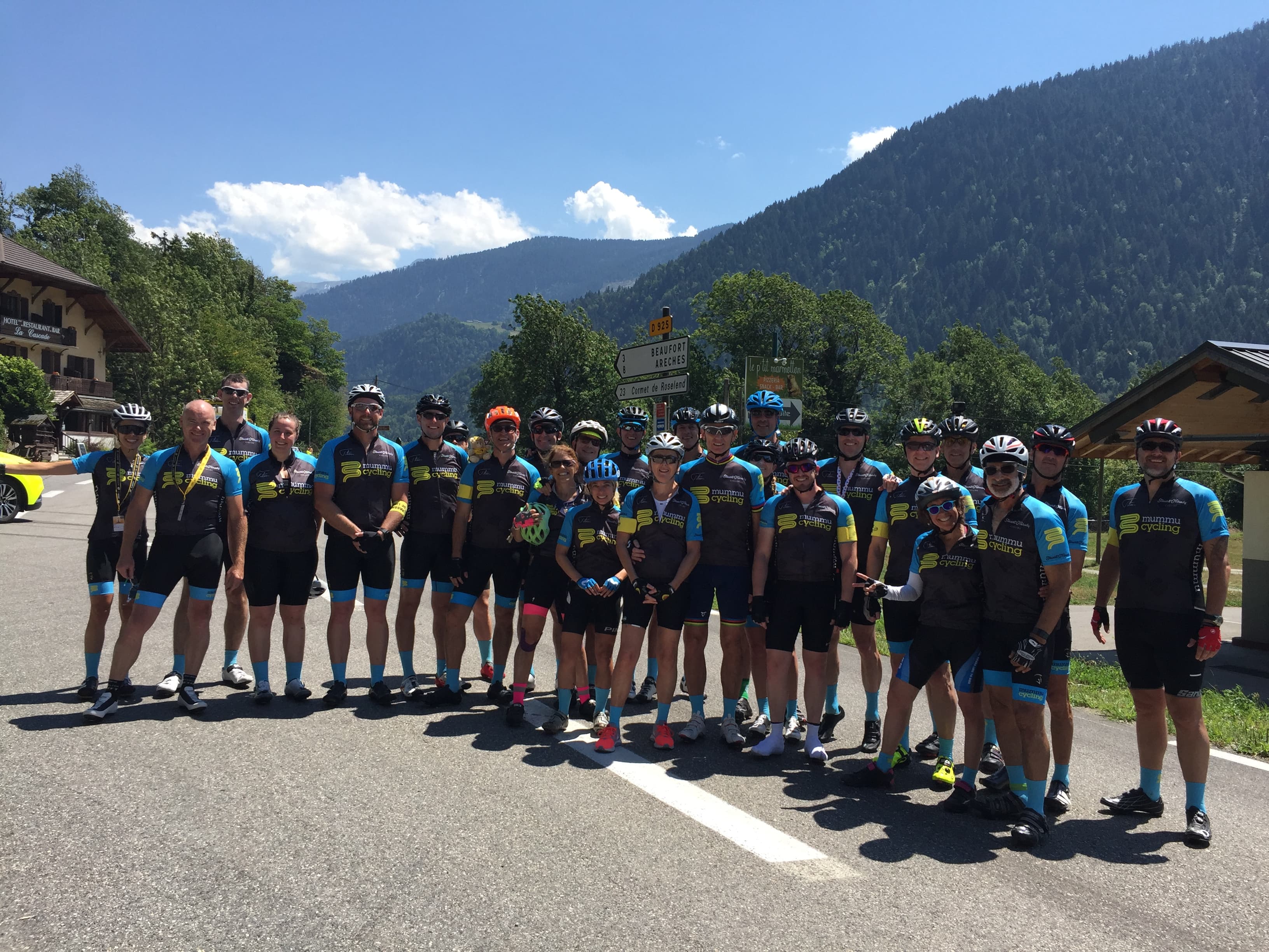 Team Group on the mountains of France