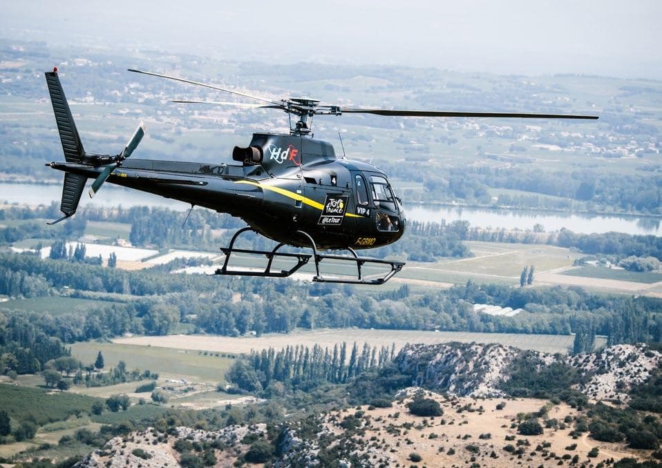 Helicopter tour at the Tour de France